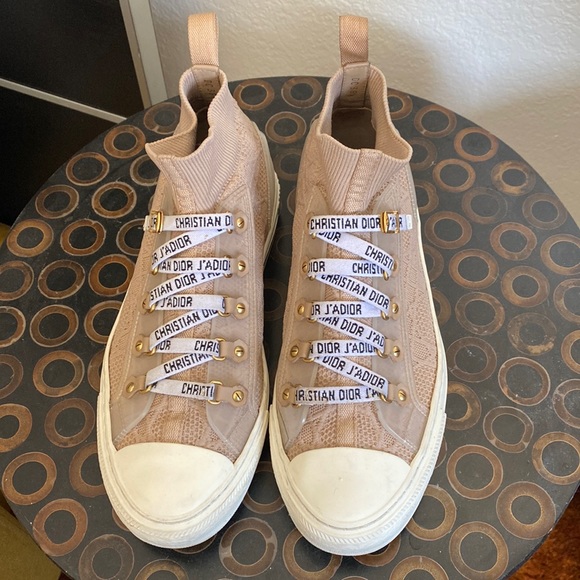 DIOR WALK’N’DIOR High Top Nude Sneakers EU38.5 - Picture 1 of 8